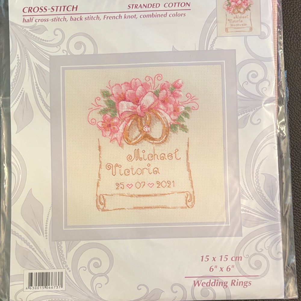 Wedding Rings Cross-Stitch Kit